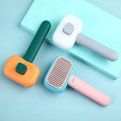 Stainless Steel Pet Grooming Comb with Massage Brush
