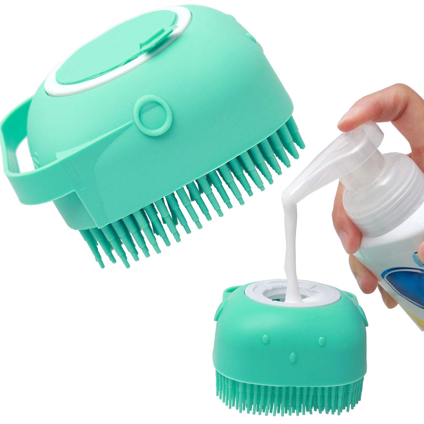 Silicone Pet Shampoo Massage Brush for Bathing Grooming