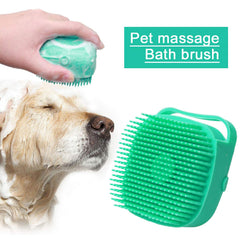 Silicone Pet Shampoo Massage Brush for Bathing Grooming