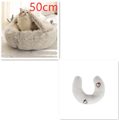 2-in-1 Plush Winter Dog Cat Bed Warm House