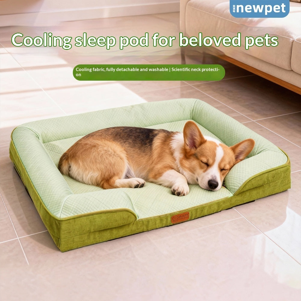 Summer Cooling Washable Detachable Dog Cat Pet Bed