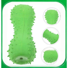 Latex Barbed Bone Dog Chew Toy with Squeaker