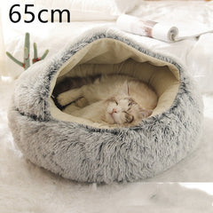 2-in-1 Plush Winter Dog Cat Bed Warm House