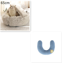 2-in-1 Plush Winter Dog Cat Bed Warm House