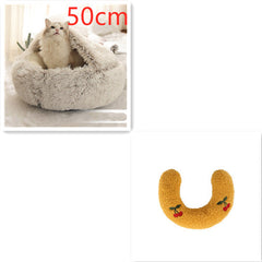 2-in-1 Plush Winter Dog Cat Bed Warm House