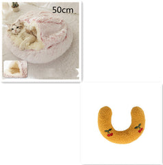 2-in-1 Plush Winter Dog Cat Bed Warm House