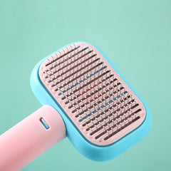 Stainless Steel Pet Grooming Comb with Massage Brush