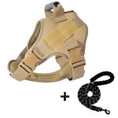 Breathable Tactical Dog Harness with Traction Rope
