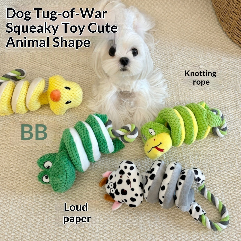Puppy Tug-of-War Plush Crinkle Chew Toy