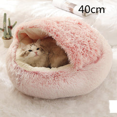 2-in-1 Plush Winter Dog Cat Bed Warm House