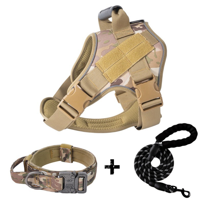 Breathable Tactical Dog Harness with Traction Rope