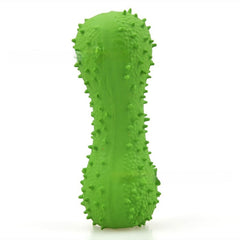 Latex Barbed Bone Dog Chew Toy with Squeaker