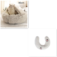 2-in-1 Plush Winter Dog Cat Bed Warm House