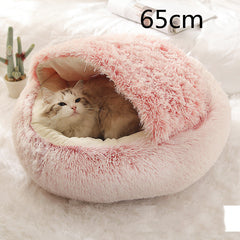2-in-1 Plush Winter Dog Cat Bed Warm House
