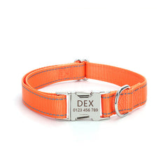 Reflective Nylon Dog Collar Adjustable Safety Pet Collar