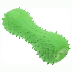 Latex Barbed Bone Dog Chew Toy with Squeaker