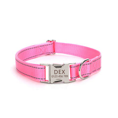 Reflective Nylon Dog Collar Adjustable Safety Pet Collar