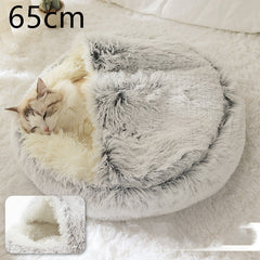 2-in-1 Plush Winter Dog Cat Bed Warm House