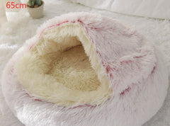 2-in-1 Plush Winter Dog Cat Bed Warm House