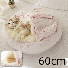 2-in-1 Plush Winter Dog Cat Bed Warm House