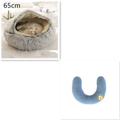 2-in-1 Plush Winter Dog Cat Bed Warm House
