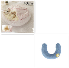 2-in-1 Plush Winter Dog Cat Bed Warm House