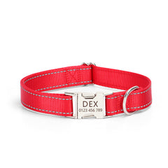 Reflective Nylon Dog Collar Adjustable Safety Pet Collar