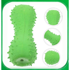 Latex Barbed Bone Dog Chew Toy with Squeaker