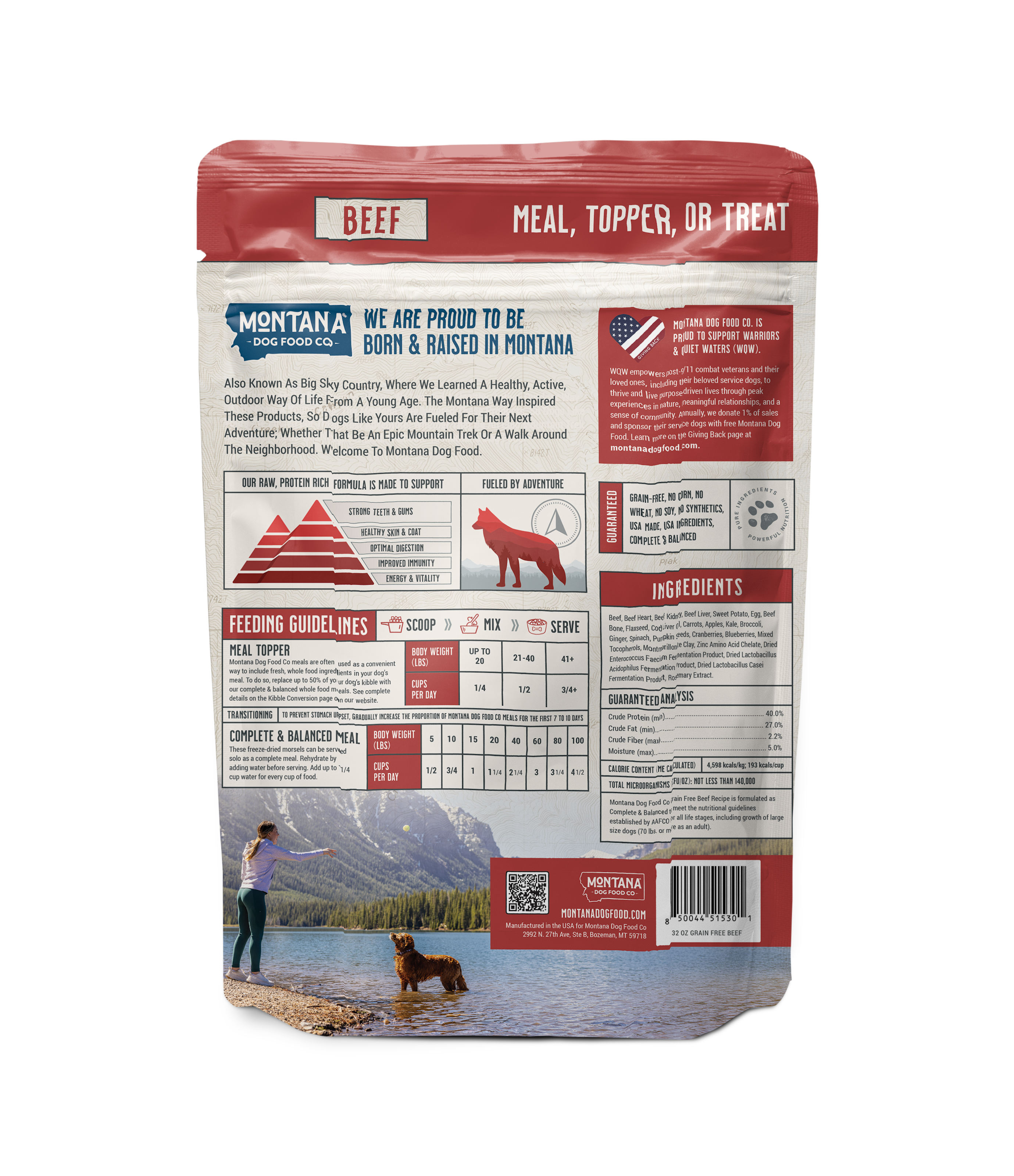 Grain-Free Beef Freeze-Dried Raw Dog Food Formula