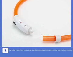 USB Rechargeable LED Pet Dog Safety Collar Bright