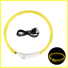 USB Rechargeable LED Pet Dog Safety Collar Bright