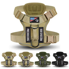 Anti-Pull Tactical Reflective Dog Harness for Large Dogs