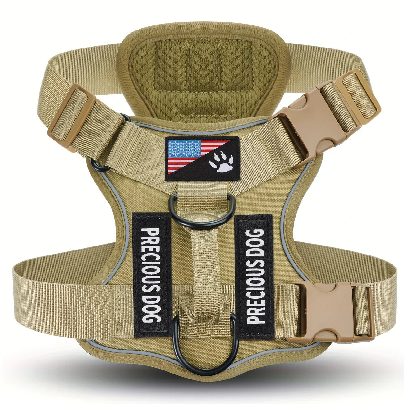 Anti-Pull Tactical Reflective Dog Harness for Large Dogs