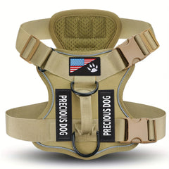 Anti-Pull Tactical Reflective Dog Harness for Large Dogs
