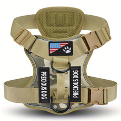 Anti-Pull Tactical Reflective Dog Harness for Large Dogs