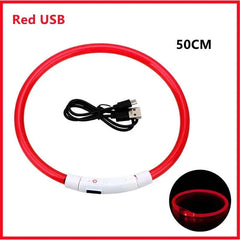 USB Rechargeable LED Pet Dog Safety Collar Bright