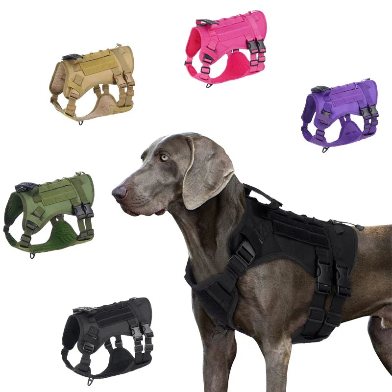 Tactical No-Pull Dog Harness with Reinforced Chest Strap