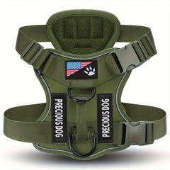 Anti-Pull Tactical Reflective Dog Harness for Large Dogs