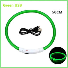 USB Rechargeable LED Pet Dog Safety Collar Bright