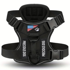 Anti-Pull Tactical Reflective Dog Harness for Large Dogs