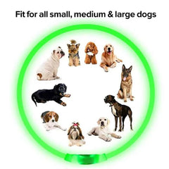 USB Rechargeable LED Pet Dog Safety Collar Bright