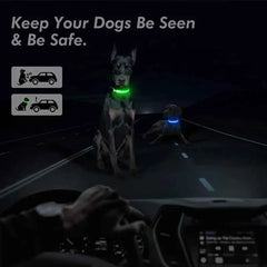 USB Rechargeable LED Pet Dog Safety Collar Bright