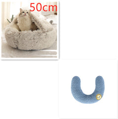 2-in-1 Plush Winter Dog Cat Bed Warm House