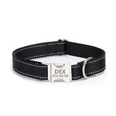 Reflective Nylon Dog Collar Adjustable Safety Pet Collar