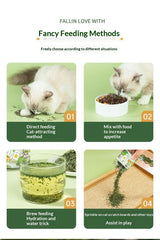 Cat Grass Leaves Treats and Teaser Toy