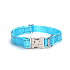 Reflective Nylon Dog Collar Adjustable Safety Pet Collar