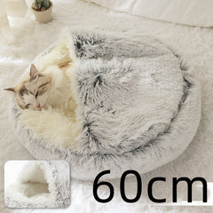 2-in-1 Plush Winter Dog Cat Bed Warm House