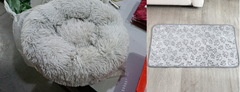 Round Plush Dog Bed for Small Dogs Cats Puppies