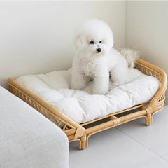 Rattan Dog Bed Kennel for Small Medium Dogs