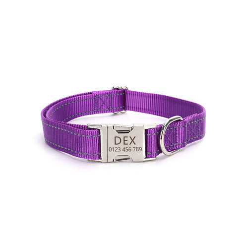 Reflective Nylon Dog Collar Adjustable Safety Pet Collar